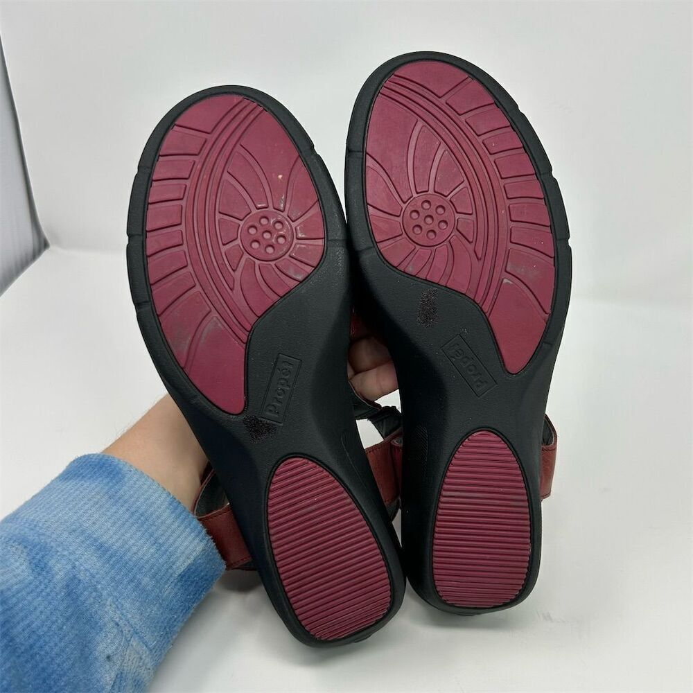 Propet Winnie Red Slingback Sandals Size 11 X2E (Extra Wide) Casual Comfort - Picture 11 of 13